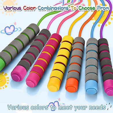 Jump Rope Adjustable Soft Foam Handles Exercise Fitness Outdoor