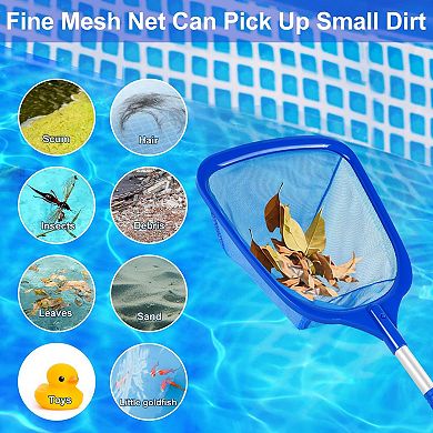 Pool Skimmer Net With Pole Ultra Fine Mesh Leaf Cleaner