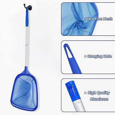 Pool Skimmer Net With Pole Ultra Fine Mesh Leaf Cleaner