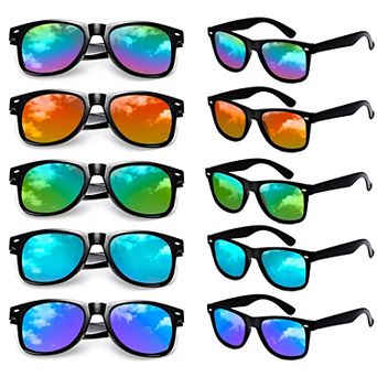 Neon Retro Party Sunglasses Summer Party Supplies 10 pc