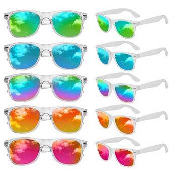 Neon Retro Party Sunglasses Summer Party Supplies 10 pc