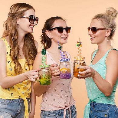 Summer Beach Pool Party Drinking Straws Reusable 24pc