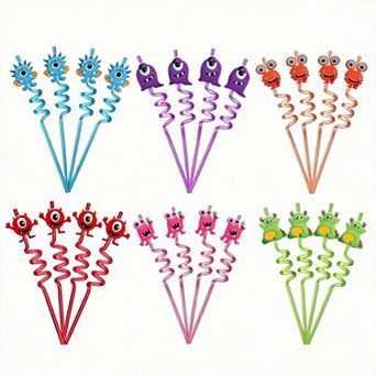 Reusable Drinking Straws Party Decoration Supplies 24 pc