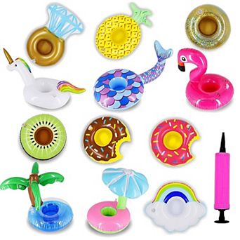 Inflatable Floating Drink Holders Pool Party Supplies 12 pc