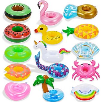 Inflatable Drink Floats Summer Party Cup Coasters 15 pc