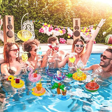 Inflatable Drink Floats Summer Party Cup Coasters 15pc