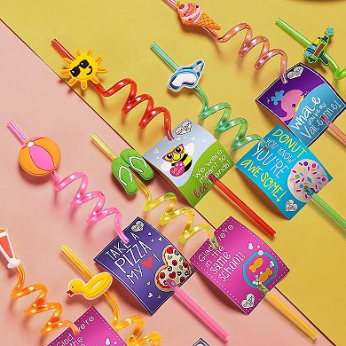 24pc Reusable Drinking Straws Summer Party Supplies
