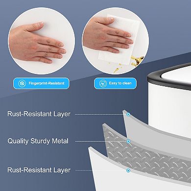 13 Gallon / 50 Liter Motion Sensor Trash Can Smart Trash Can with Lid Rectangular Automatic