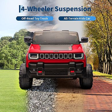 24v Licensed Kids Ride on Carwith Parent Remote Control 3 Speeds Bluetooth Music LED Lights