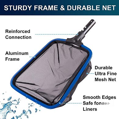 Ultra Fine Mesh Pool Skimmer Net Aluminum Frame Not Pole