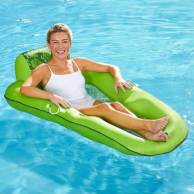 Aqua Campania Pool Float Lounge 2-in-1 Adjustable Backrest Cupholder