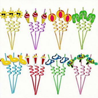 Reusable Cocktail Straws Summer Party Supplies 24 pc