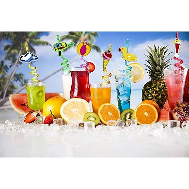 Reusable Cocktail Straws Summer Party Supplies 24pc