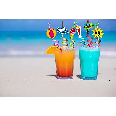 Reusable Cocktail Straws Summer Party Supplies 24pc