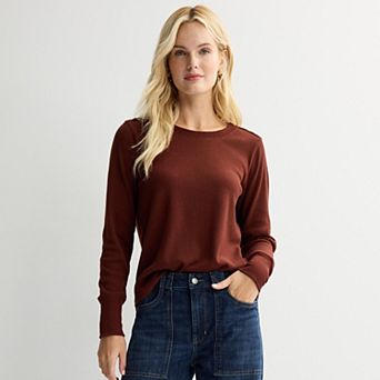Women's Sonoma Goods For Life® Cozy Waffle Pullover Shirt