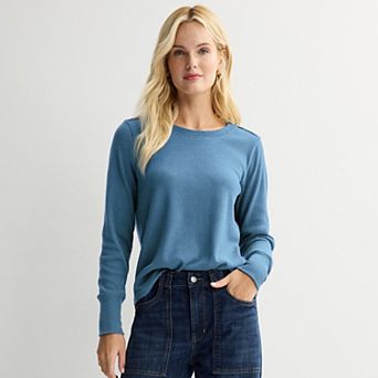 Women's Sonoma Goods For Life® Cozy Waffle Pullover Shirt
