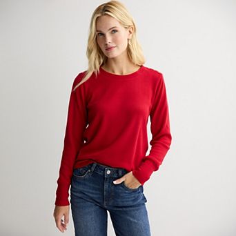 Women's Sonoma Goods For Life® Cozy Waffle Pullover Shirt