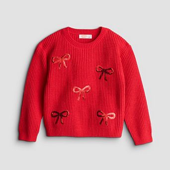 Baby & Toddler Girl Jumping Beans® Shaker Stitch Crew Sweater