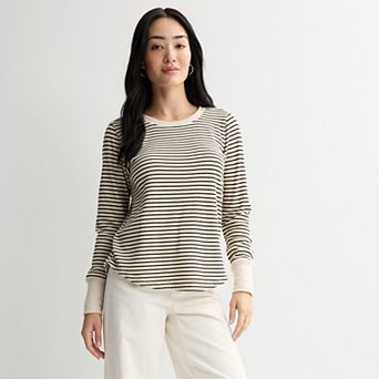 Petite Sonoma Goods For Life® Cozy Waffle Pullover