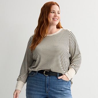 Plus Size Sonoma Goods For Life® Cozy Waffle Pullover