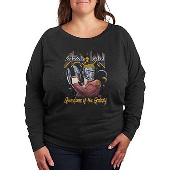 Plus Size Marvel Guardians Of The Galaxy Star Lord Metal French Terry Long Sleeve Tee