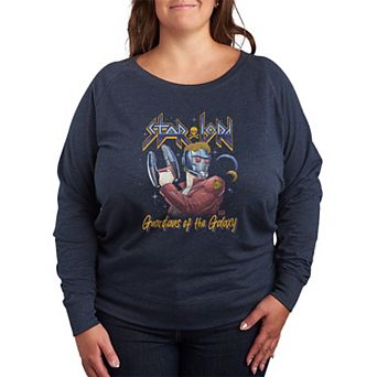 Plus Size Marvel Guardians Of The Galaxy Star Lord Metal French Terry Long Sleeve Tee