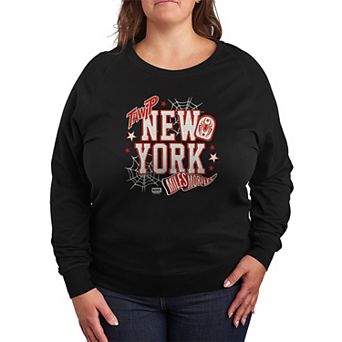 Plus Size Marvel Miles Morales French Terry Long Sleeve Tee