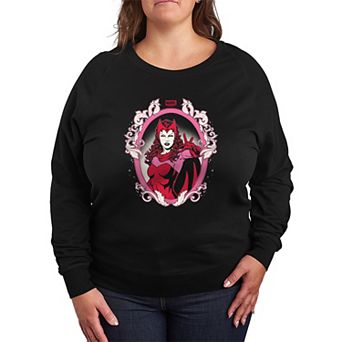 Plus Size Marvel Scarlet Witch Coquette Frame French Terry Long Sleeve Tee