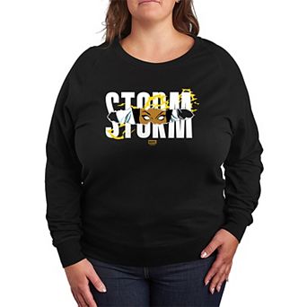 Plus Size Marvel X-Men Storm Tear French Terry Long Sleeve Tee