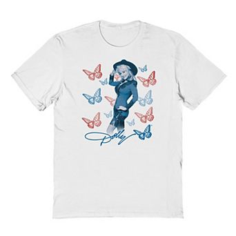 Adult Dolly Parton Butterfly Portrait Graphic Tee