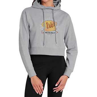 Juniors' Gilmore Girls Luke's Starburst Logo Cropped Hoodie