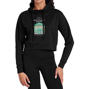 Juniors' Gilmore Girls Stars Hollow Library Cropped Hoodie