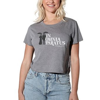 Juniors' Gilmore Girls Omnia Paratus Cropped Graphic Tee