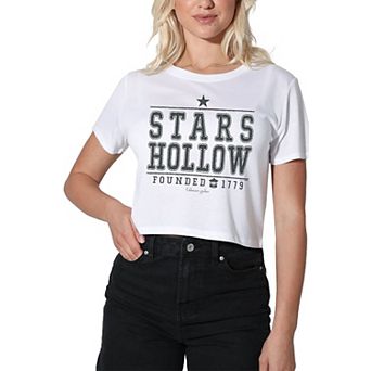 Juniors' Gilmore Girls Stars Hollow Cropped Graphic Tee