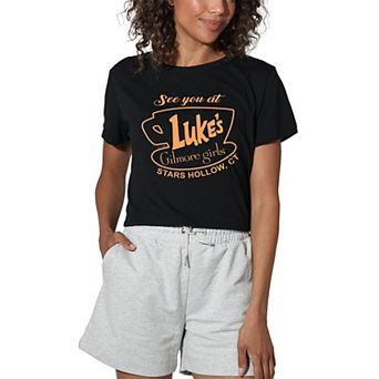 Juniors' Gilmore Girls See You At Luke's Cropped Graphic Tee