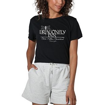 Juniors' Gilmore Girls Dragonfly Cropped Graphic Tee