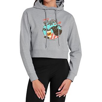 Juniors' Gilmore Girls I Need Coffee Cropped Hoodie