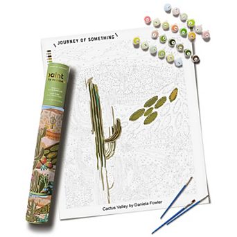 Journey of Something Paint By Numbers Cactus Valley Canvas Craft Kit