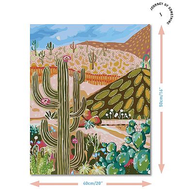 Journey of Something Paint By Numbers Cactus Valley Canvas Craft Kit