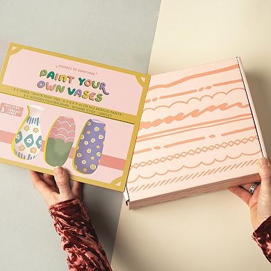 Journey of Something 3-Piece Paint Your Own Vases DIY Craft Kit