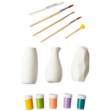 Journey of Something 3-Piece Paint Your Own Vases DIY Craft Kit