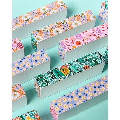 Journey of Something Floral Tumbling Tower Classic Wooden Blocks Stacking Game