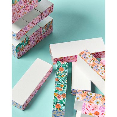 Journey of Something Floral Tumbling Tower Classic Wooden Blocks Stacking Game