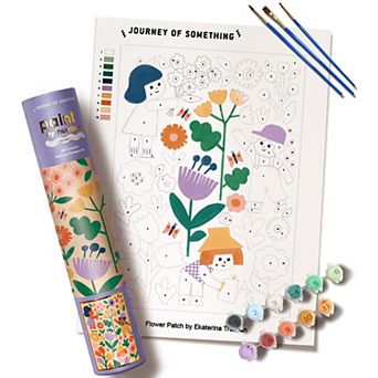 Hinkler Journey of Something Paint By Numbers Flower Patch DIY Art Craft Kit