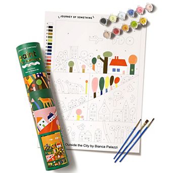 Hinkler Journey of Something Paint By Numbers DIY Art Craft Kit 8.3 x 11.7-Inch Canvas Scene