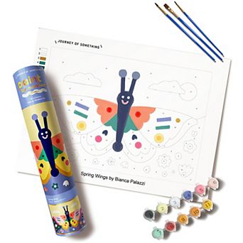 Hinkler Journey of Something Paint By Numbers Spring Wings DIY Art Craft Kit 8.3 x 11.7-Inch Canvas