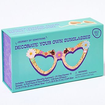 Hinkler Journey of Something Decorate Your Own Sunglasses DIY Craft Kit Charms & Stickers
