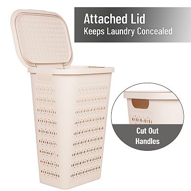 Mind Reader Slim Tapered Laundry Hampers with Lid Set of 2