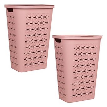 Mind Reader Slim Tapered Laundry Hampers with Lid Set of 2
