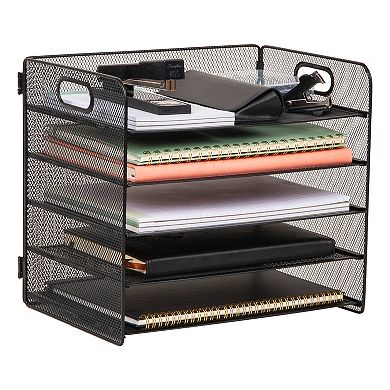 Mind Reader 5-Tier Mesh Paper Tray Desktop Organizer